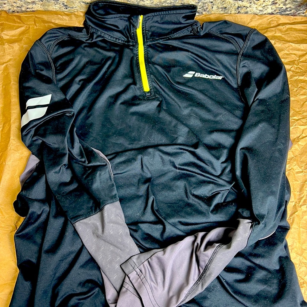 Babolat men’s zip up long sleeve Dr fit